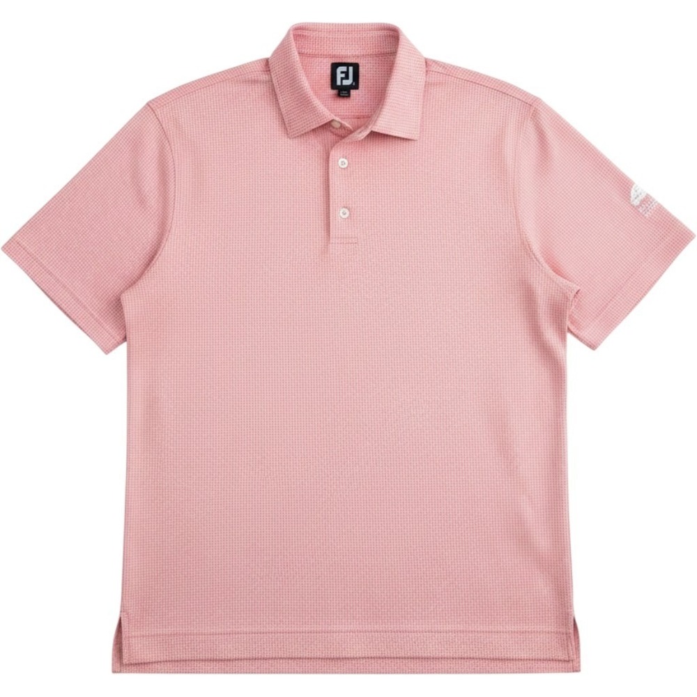 FootJoy Mens Golf Polo Coral Pink Boca Woods Country Club Large Short Sleeve - Picture 2 of 7